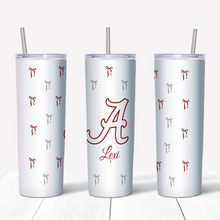 Load image into Gallery viewer, Mini Bow College Skinny Tumbler