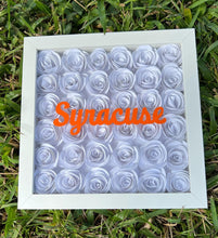 Load image into Gallery viewer, College Shadow Box (White Flowers + Colored Vinyl)