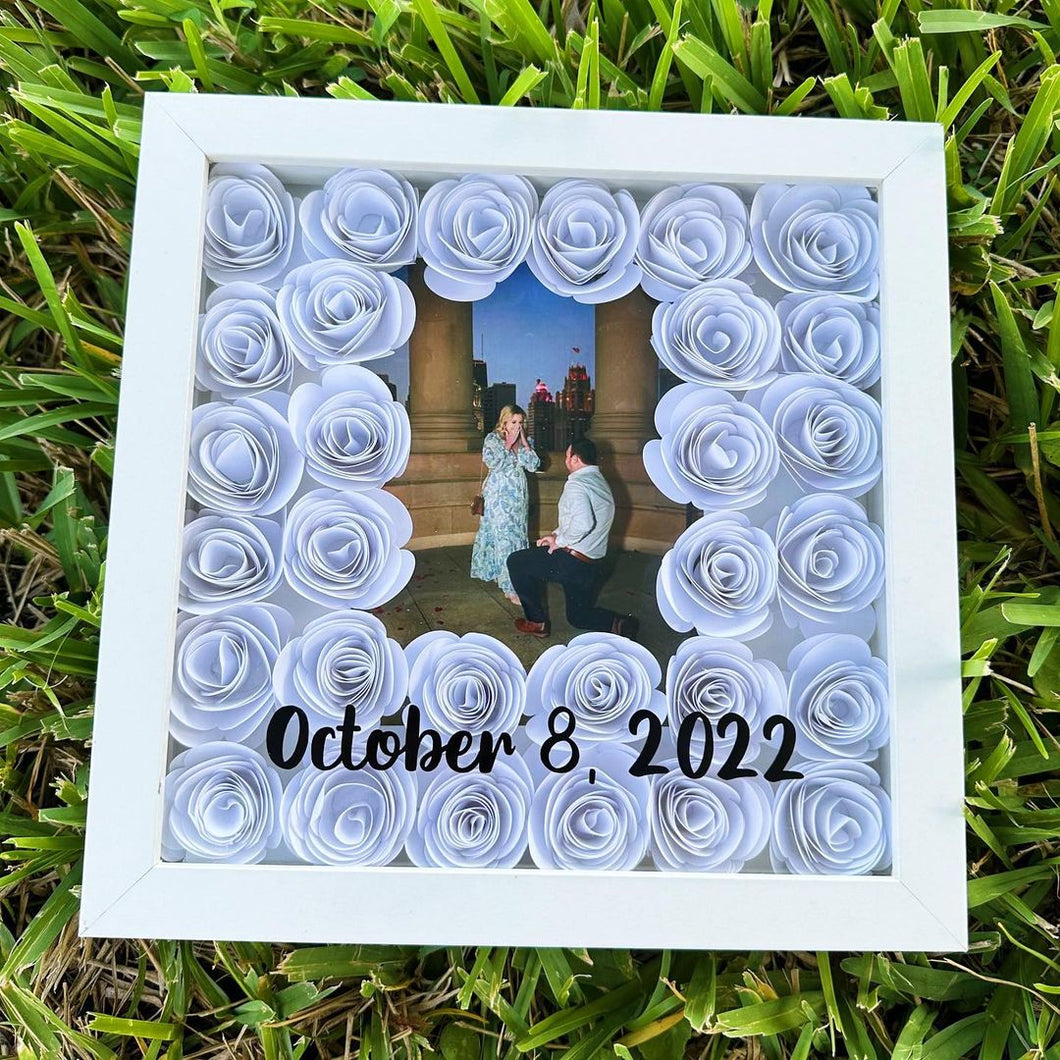 Engagement Date Shadow Box